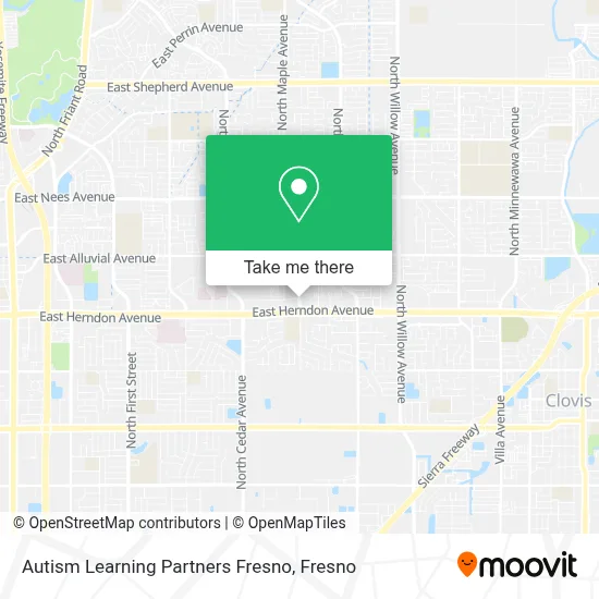 Autism Learning Partners Fresno map