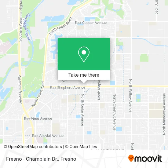Fresno -  Champlain Dr. map