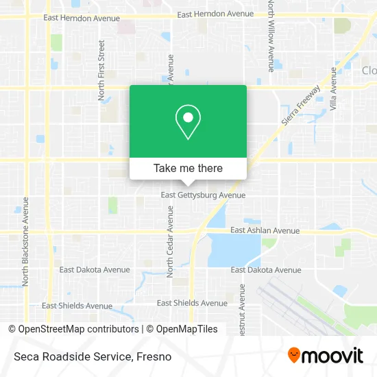 Seca Roadside Service map