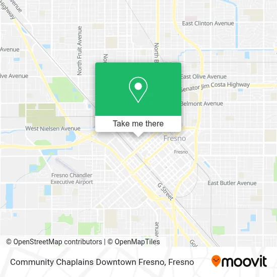 Community Chaplains Downtown Fresno map