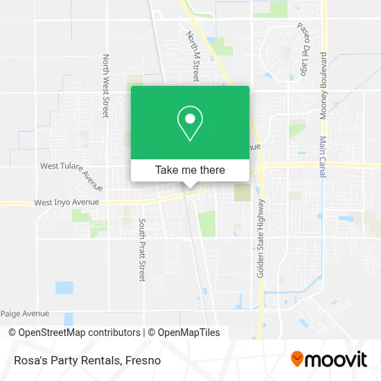 Rosa's Party Rentals map