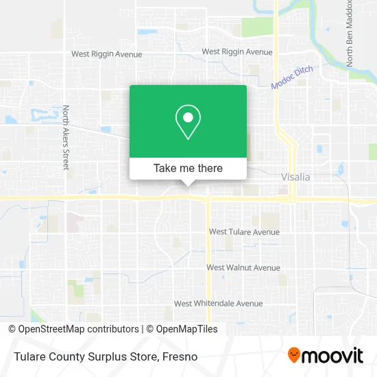 Tulare County Surplus Store map