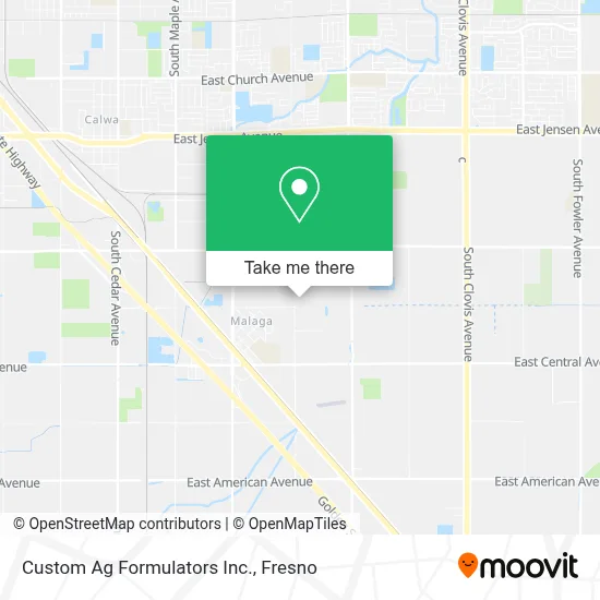 Custom Ag Formulators Inc. map