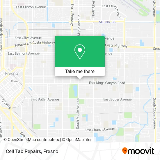 Cell Tab Repairs map