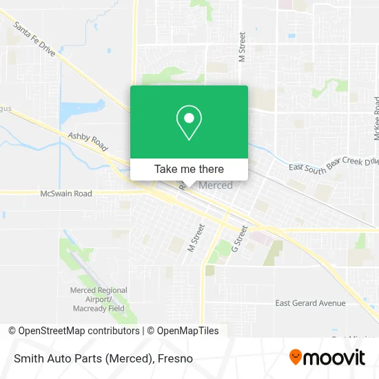 Smith Auto Parts (Merced) map