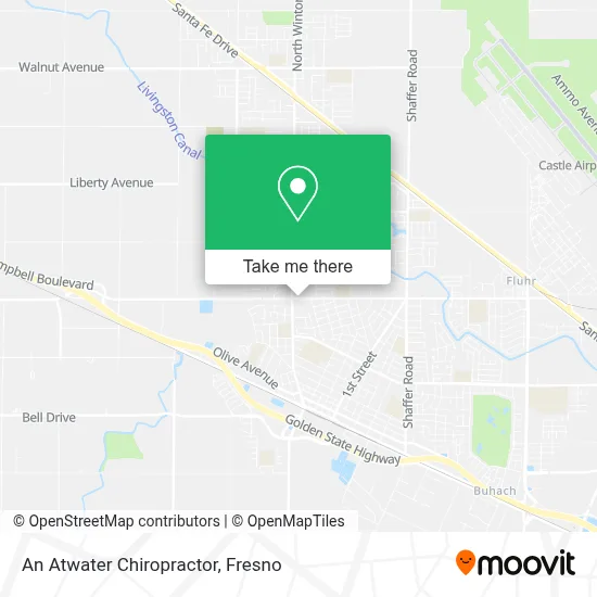 An Atwater Chiropractor map