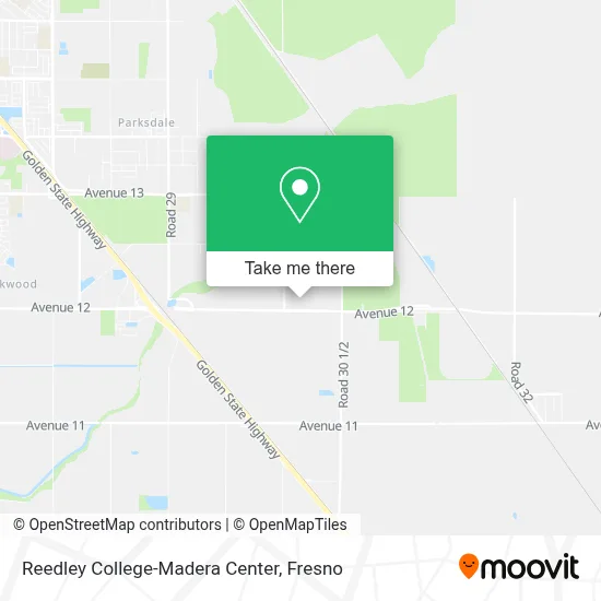 Reedley College-Madera Center map