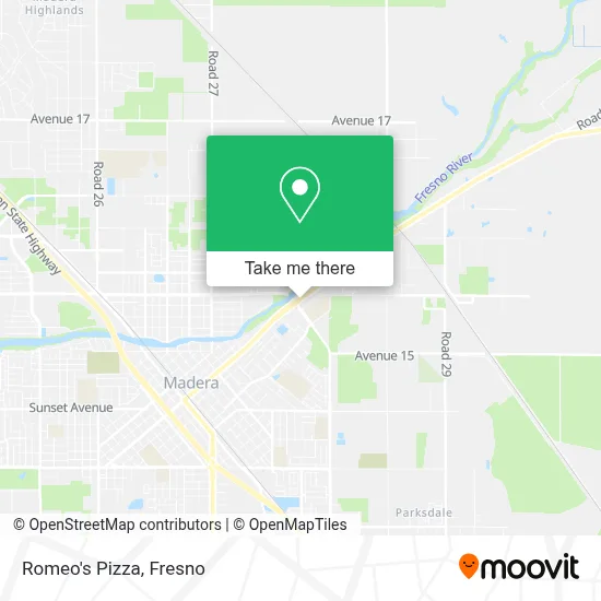 Romeo's Pizza map