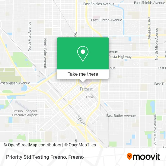 Priority Std Testing Fresno map