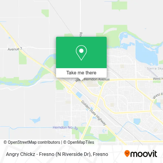 Angry Chickz - Fresno (N Riverside Dr) map