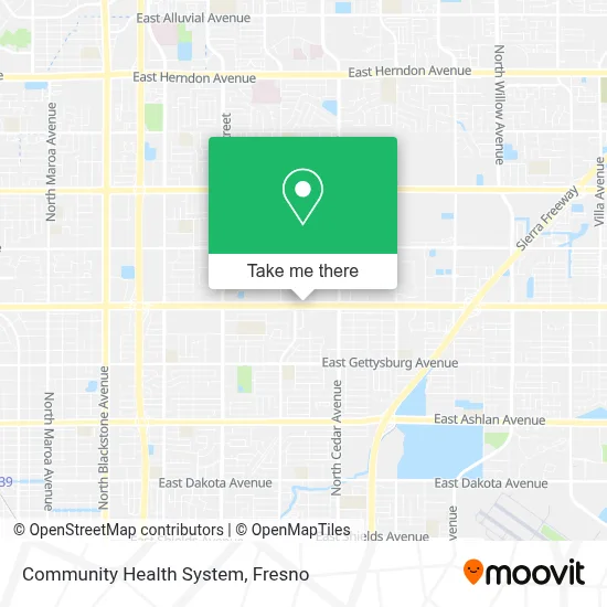 Community Health System map