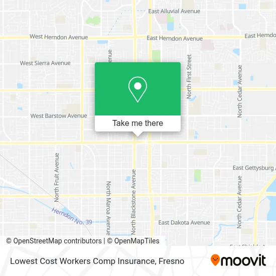 Lowest Cost Workers Comp Insurance map