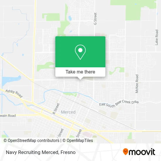 Navy Recruiting Merced map
