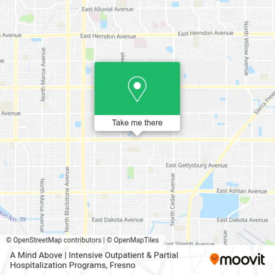 A Mind Above | Intensive Outpatient & Partial Hospitalization Programs map