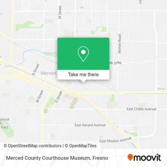 Merced County Courthouse Museum map