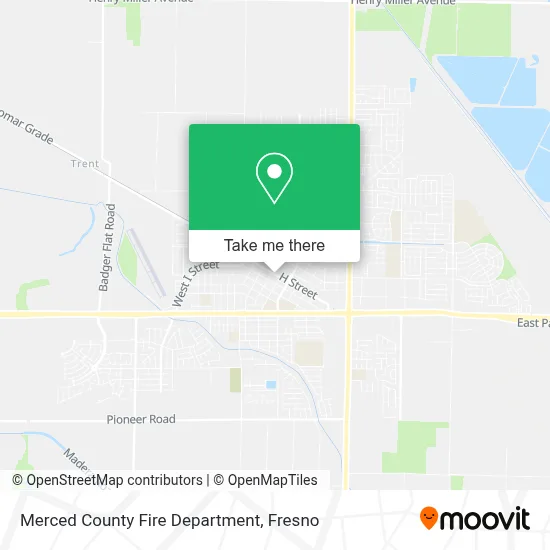 Merced County Fire Department map