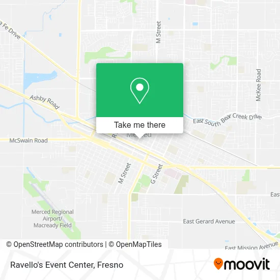 Ravello's Event Center map