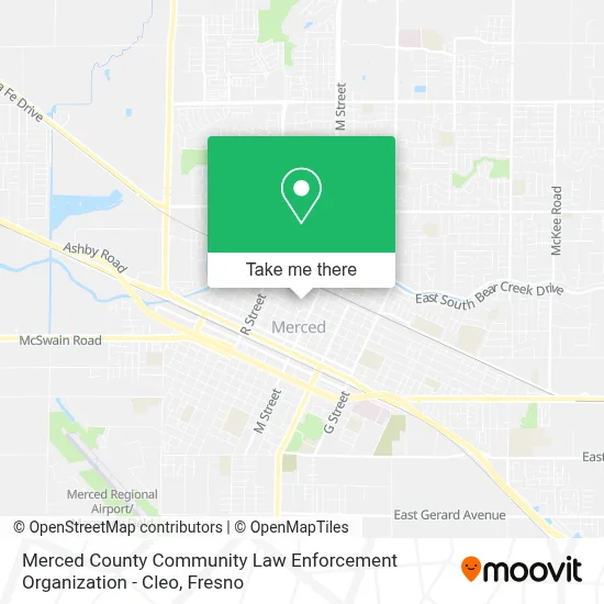 Merced County Community Law Enforcement Organization - Cleo map