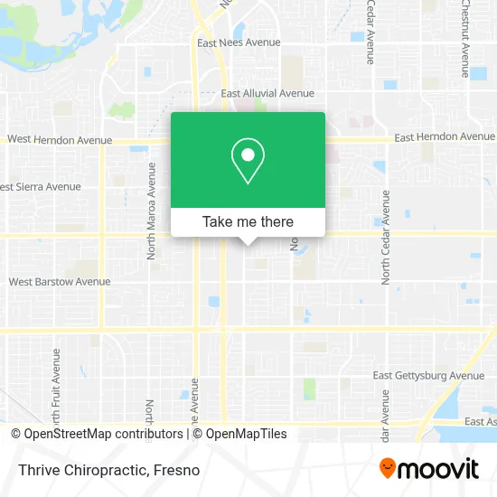 Thrive Chiropractic map