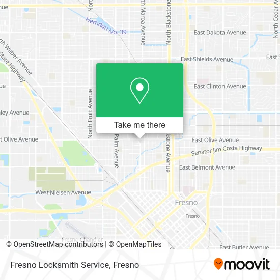 Fresno Locksmith Service map