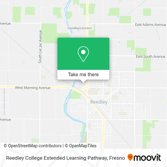 Reedley College Extended Learning Pathway map