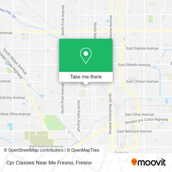 Cpr Classes Near Me Fresno map
