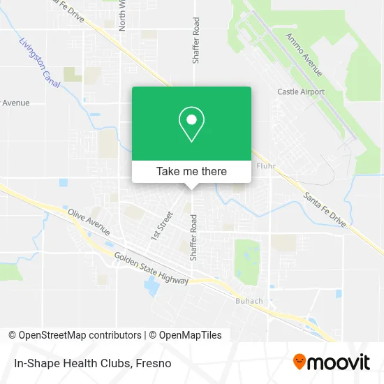 In-Shape Health Clubs map