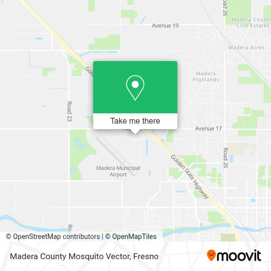 Madera County Mosquito Vector map