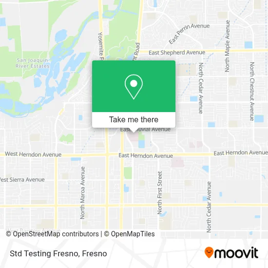 Std Testing Fresno map