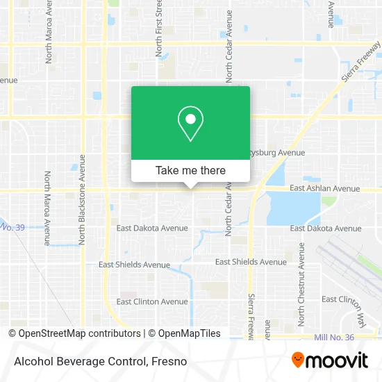 Alcohol Beverage Control map