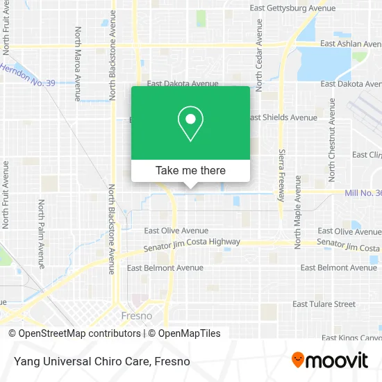 Yang Universal Chiro Care map