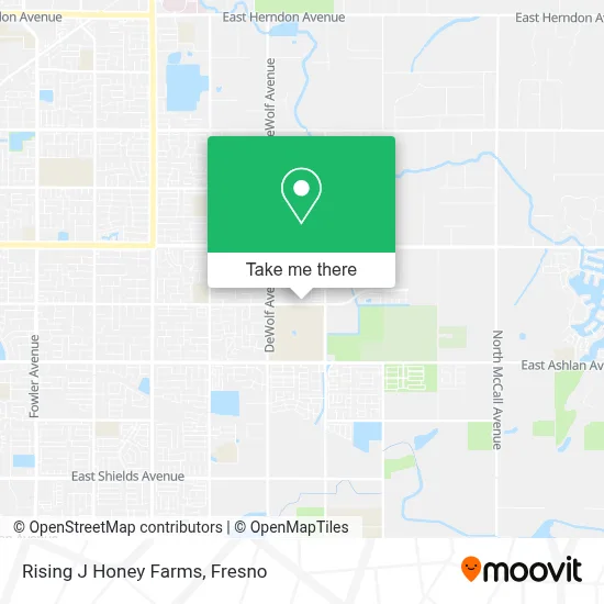 Rising J Honey Farms map
