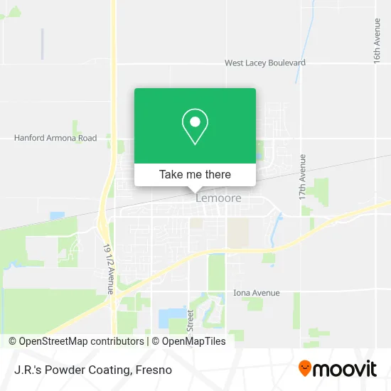 J.R.'s Powder Coating map