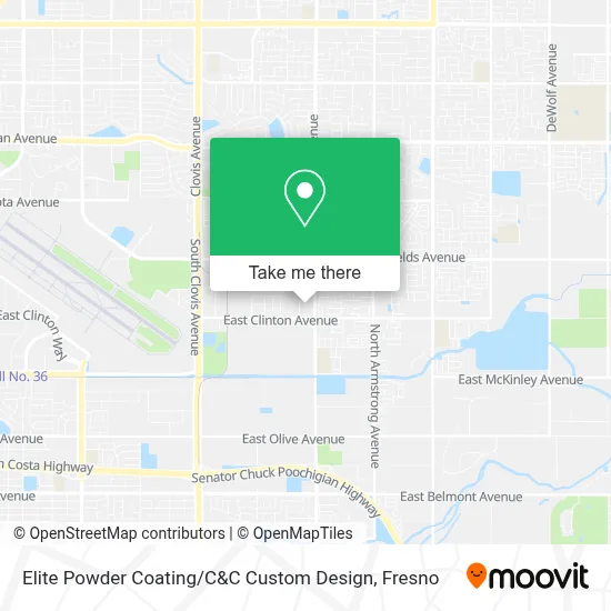 Elite Powder Coating / C&C Custom Design map