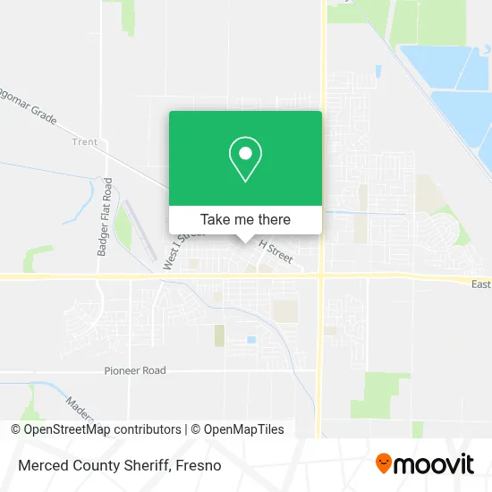 Merced County Sheriff map