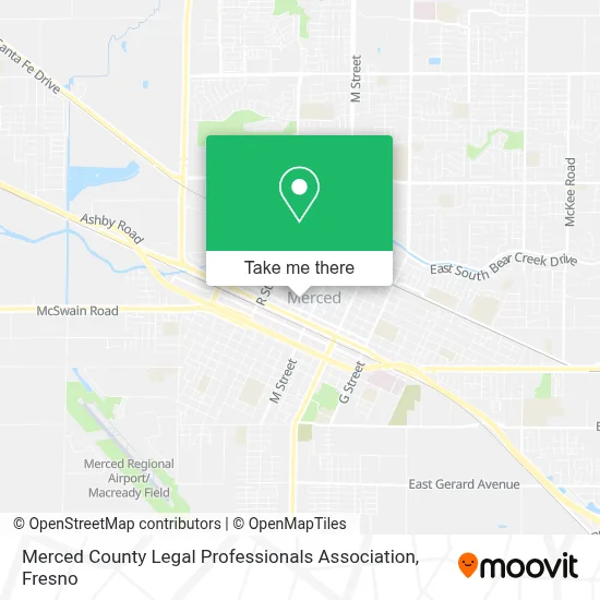 Merced County Legal Professionals Association map
