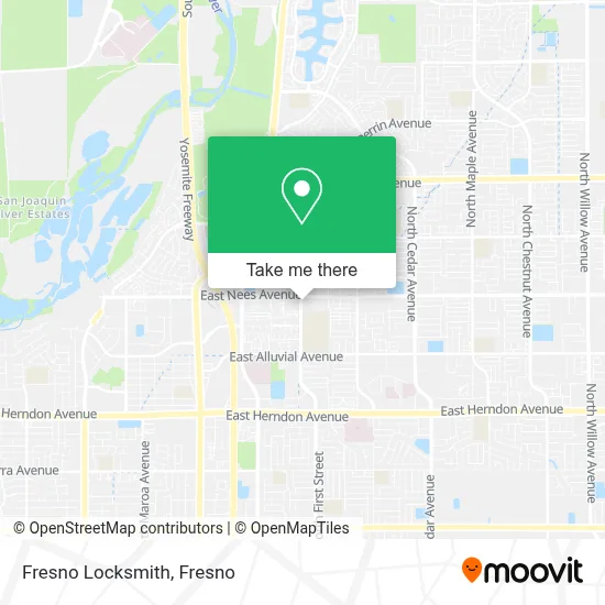 Fresno Locksmith map