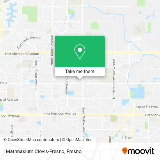 Mathnasium Clovis-Fresno map