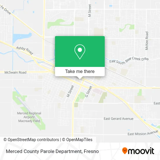 Merced County Parole Department map