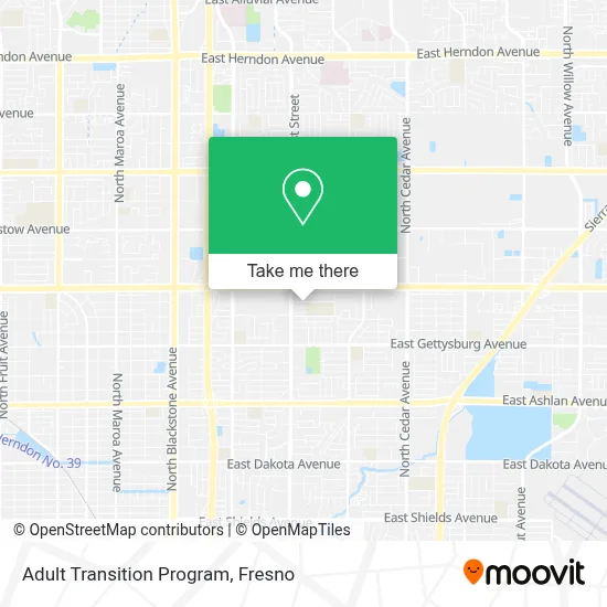 Adult Transition Program map