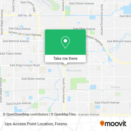 Ups Access Point Location map