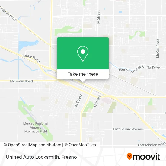 Unified Auto Locksmith map