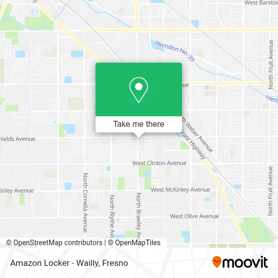 Amazon Locker - Wailly map