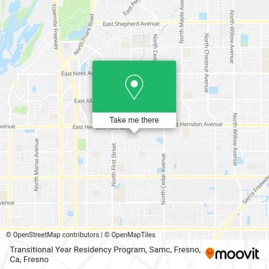 Transitional Year Residency Program, Samc, Fresno, Ca map