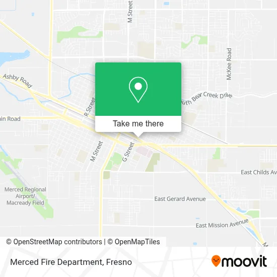 Merced Fire Department map