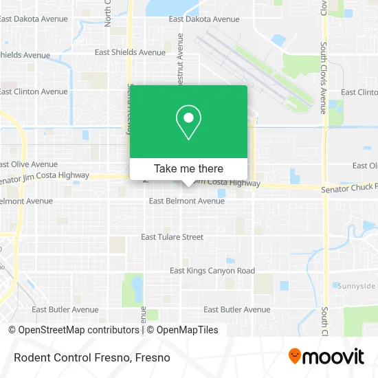 Rodent Control Fresno map