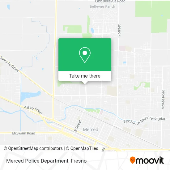 Merced Police Department map