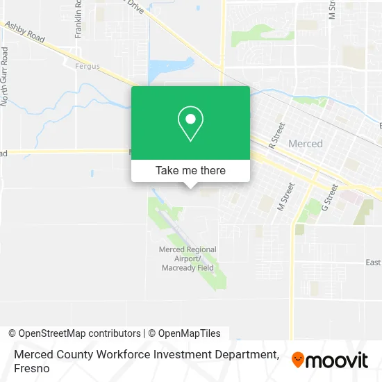 Merced County Workforce Investment Department map