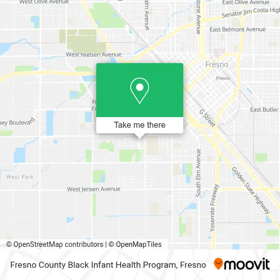 Fresno County Black Infant Health Program map
