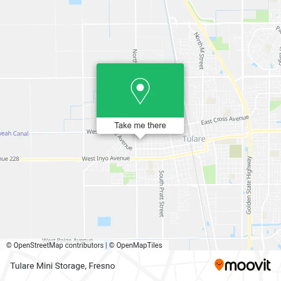 Tulare Mini Storage map